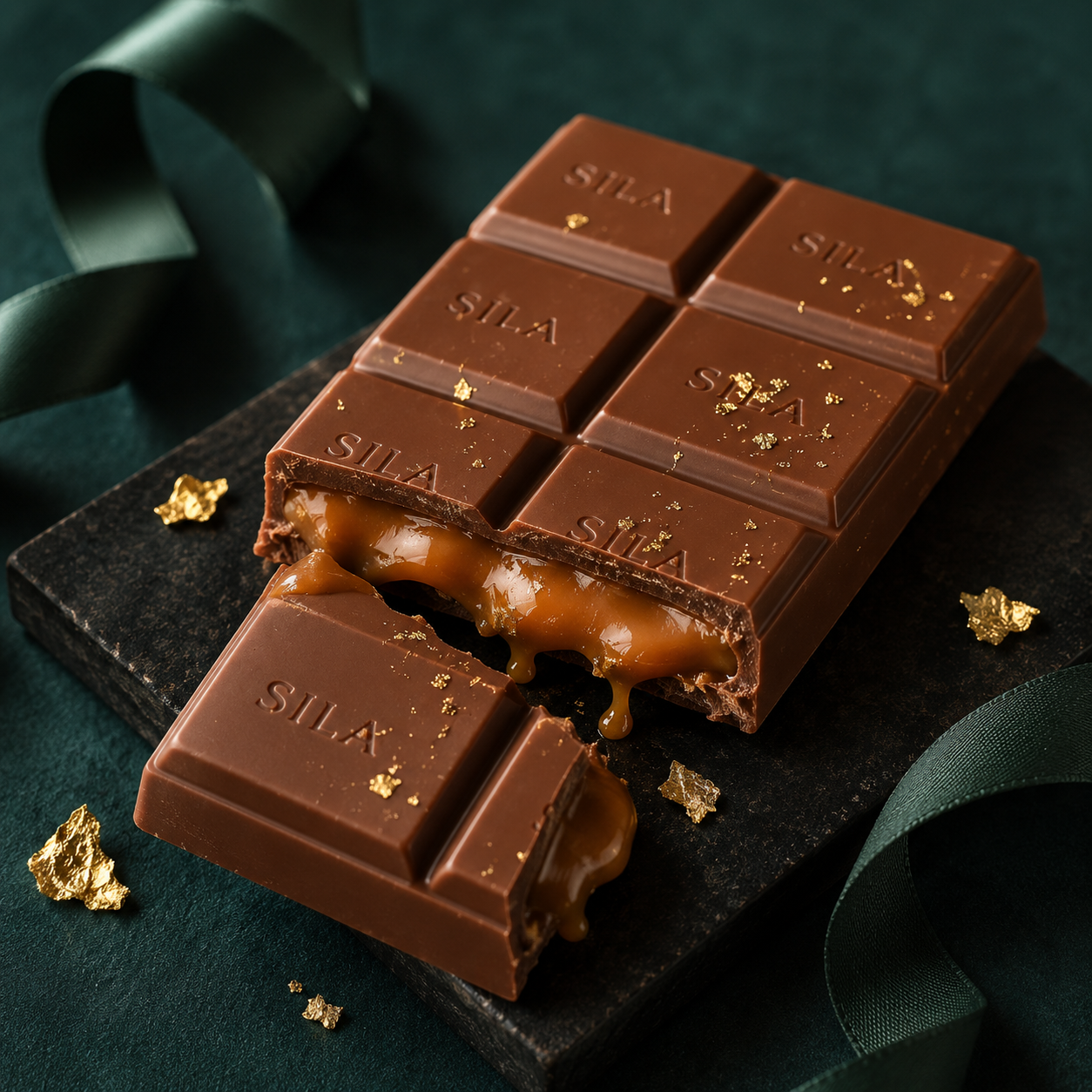 Caramel Gold Filled Chocolate Bar